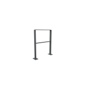 Leaning bracket made of flat steel | 70 x 70 mm | for doweling, with crossbar | width: 600mm | hot-dip galvanized and coated DB 703